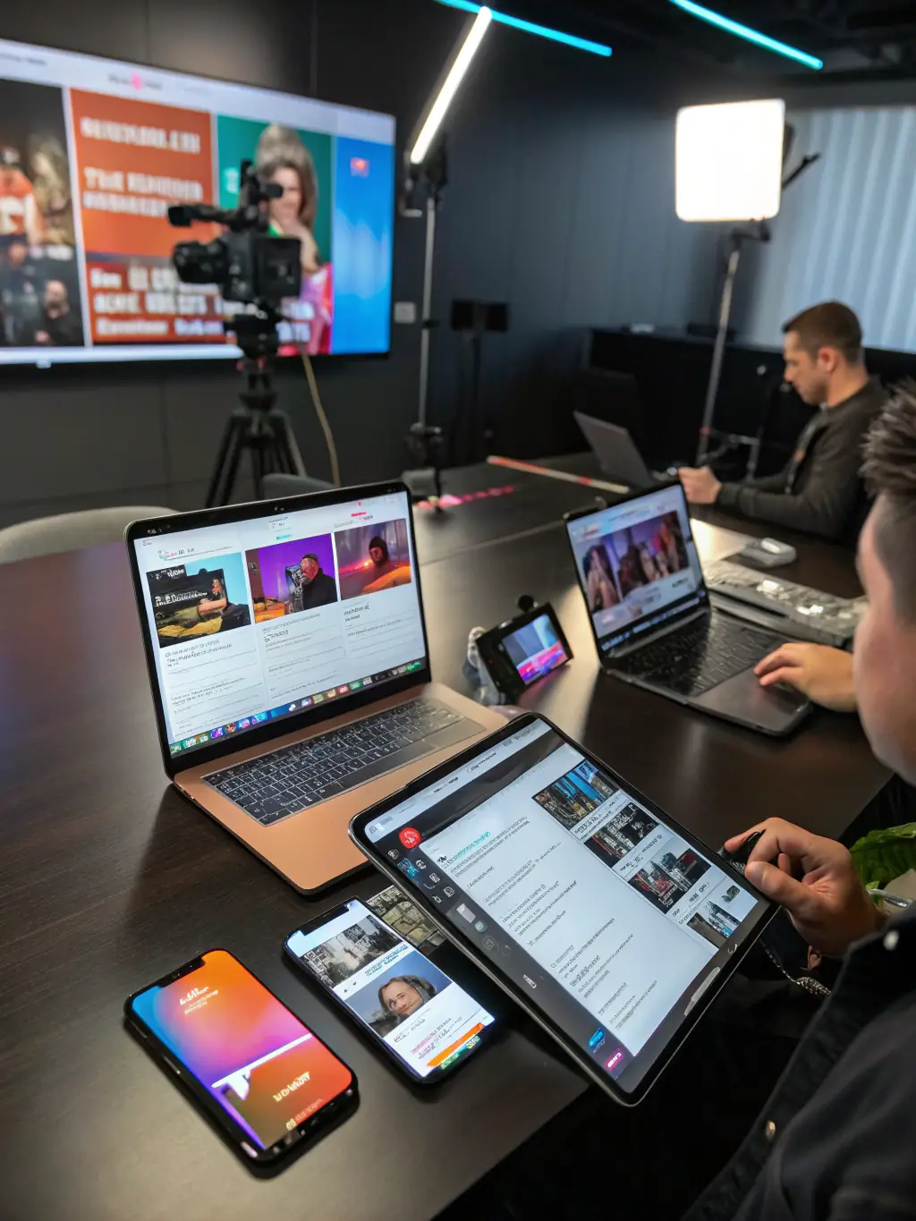 A dynamic image of various digital ads displayed across different devices, highlighting Limitless Digital Solutions' expertise in digital advertising.